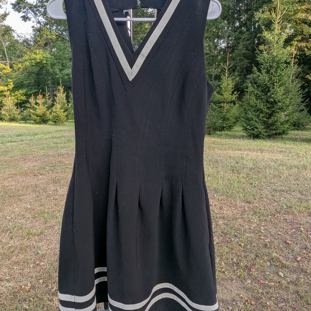 H&M Black Dress with White
